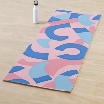 Padrão de rabiscos rosa e azul