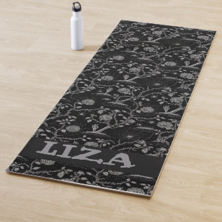 Tapete De Yoga Padrão de Rosa e Osso Gótico