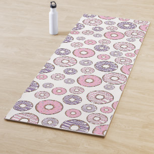 Tapete De Yoga Padrão De Rosquinhas, Rosquinhas Rosa, Rosquinhas