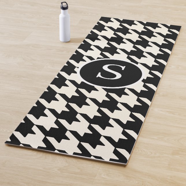 Tapete De Yoga Padrão de som preto e branco (In Situ)
