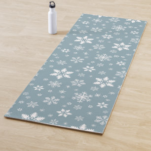 Tapete De Yoga Padrão do Floco de Neve, Flocos de Neve Brancos, N