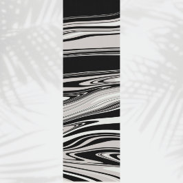 Tapete De Yoga Padrão Elegante de espiral preto