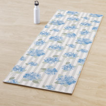 Padrão Elegante de Hortênsia Azul Faixa Cinza