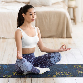 Tapete De Yoga Padrão Festivo Tribal