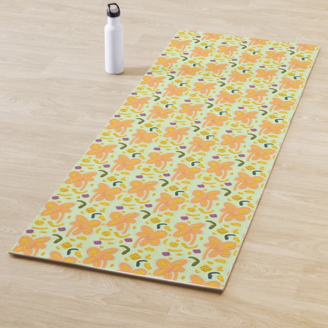 Tapete De Yoga Padrão floral (In Situ)