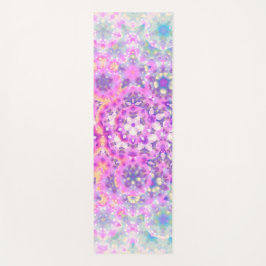 Tapete De Yoga Padrão Geométrico de Abstrato de Cores de Pastel