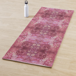 Tapete De Yoga Padrão geométrico rosa suave e roxo