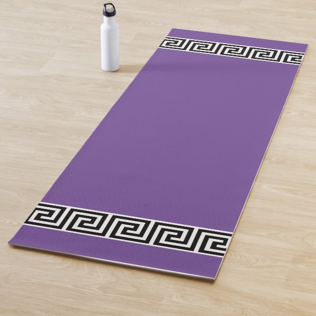 Tapete De Yoga Padrão Grego Elegante no Violeta (In Situ)
