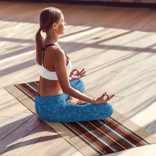 Tapete De Yoga Padrão legal de grão de madeira moderno da anca