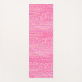 Tapete De Yoga Padrão Mesopotâmico Sumeriano Antigo Rosa