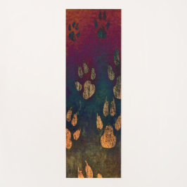 Tapete De Yoga Padrão moderno de impressão de pata.