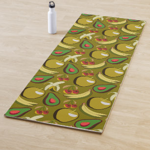 Tapete De Yoga Padrão sem descontinuidades da fruta tropical amar