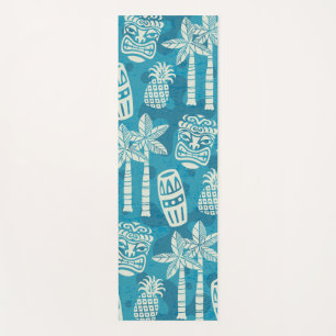 Tapete De Yoga Padrão Tiki Moderno de Meados do Século Retro