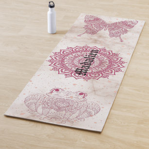 Tapete De Yoga Padrão único de meditação megálgica Mandala Monogr