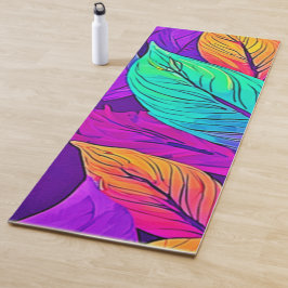 Tapete De Yoga Padrão Vivid Leaf