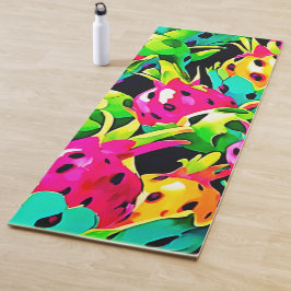 Tapete De Yoga Padrão vívido da Fruta do dragão