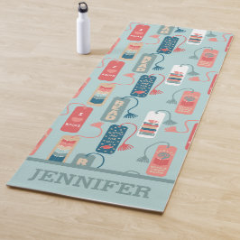 Tapete De Yoga Padrões de Livros e Leitura de Marcadores Temidos