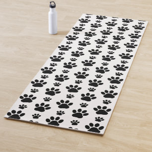 Tapete De Yoga Padrões de pata, patas de cão, impressões de pata,