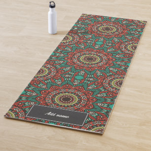 Tapete De Yoga Pais da Vida Padrão de Mandala nome personalizado