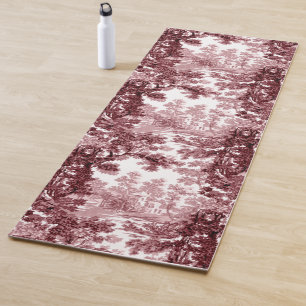 Tapete De Yoga Paisagem de Cottage Vintage Paisagem Toile-Pink &