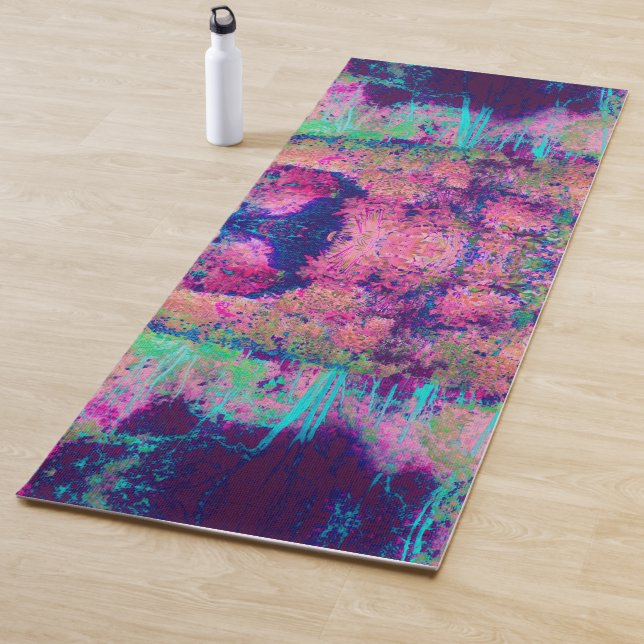 Tapete De Yoga Paisagem Impressionista Puro e Rosa Quente (In Situ)