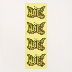 Tapete De Yoga Palavra-borboleta Esperança Arte Inspirativa Yoga