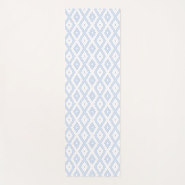 Tapete De Yoga Pale blue and white diamond pattern (Frente)