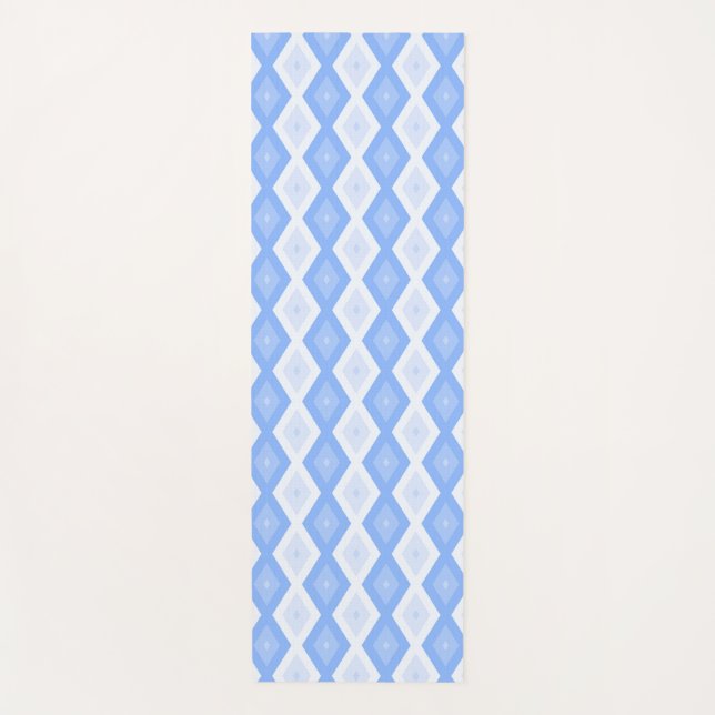 Tapete De Yoga Pale blue diamond pattern (Frente)