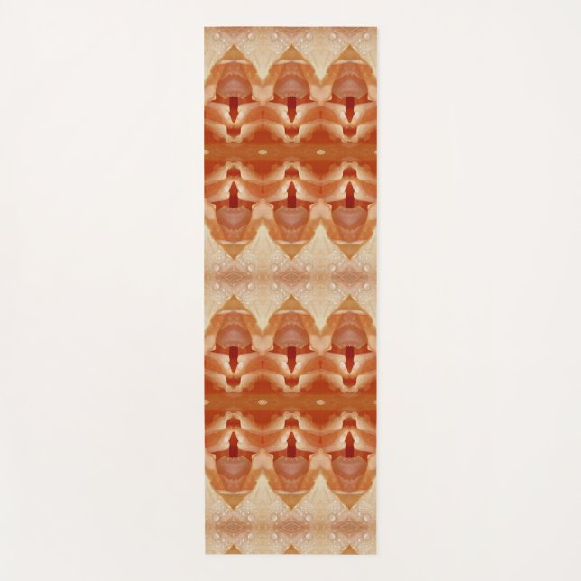 Tapete De Yoga Pale Peachy Ikat 3 (Frente)