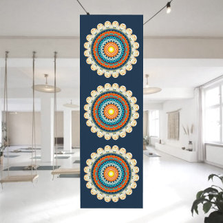 Tapete De Yoga Pale Yellow Orange Mandala Yoga Mat