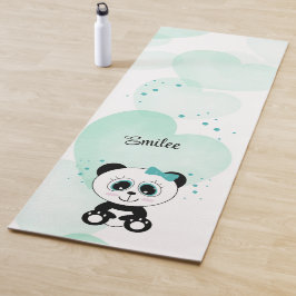 Tapete De Yoga Panda Bonita (Mint Green)