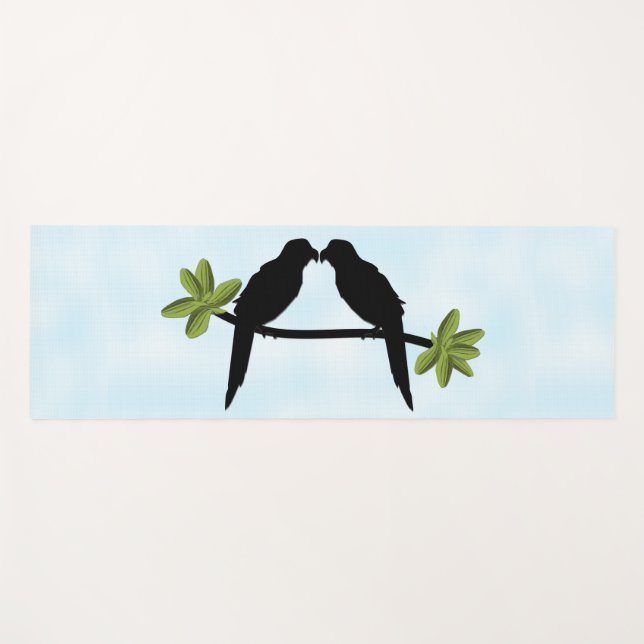 Tapete De Yoga Papagaio Amor (Frente (Horizontal))