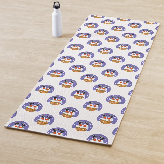 Tapete De Yoga Papai Noel Na Chaminé, Neve, Natal, Ano Novo (In Situ)