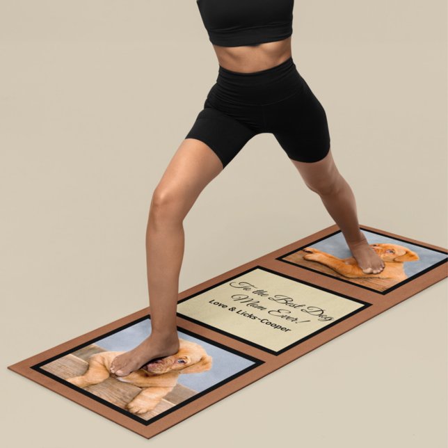 Tapete De Yoga Para a melhor mãe de cão, Foto e Texto personaliza (Criador carregado)