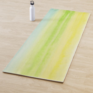Tapete De Yoga Pastel Azul Verde Amarelo Cheerful
