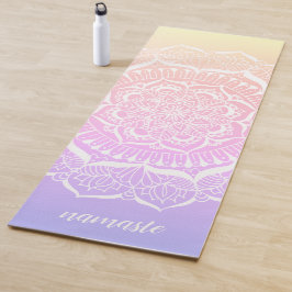 Tapete De Yoga Pastel Ombre Gradient Namaste Mandala
