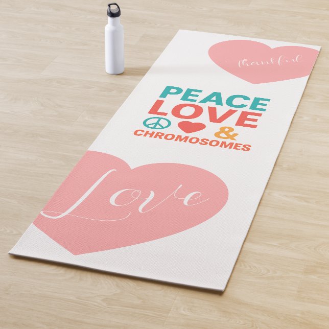 Tapete De Yoga Peace, Love and Chromosomes | Down Syndrome (In Situ)
