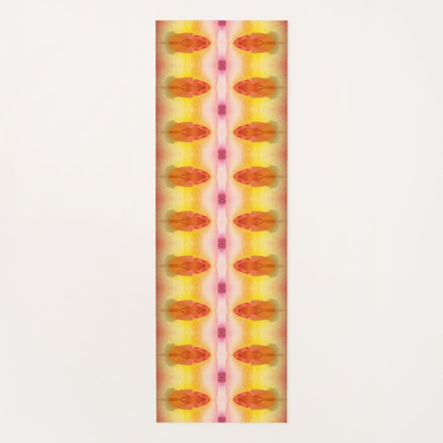 Tapete De Yoga Peace Rosa Ikat 5 (Frente)