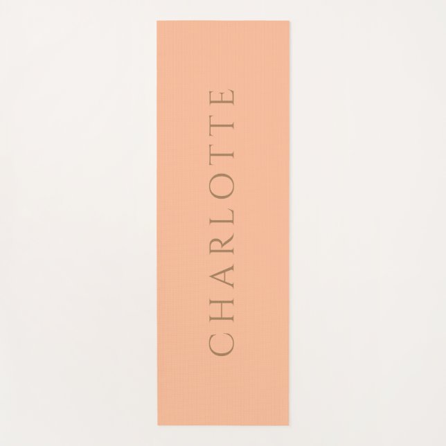 Tapete De Yoga Peach Fuzz Solid Color Name (Frente)