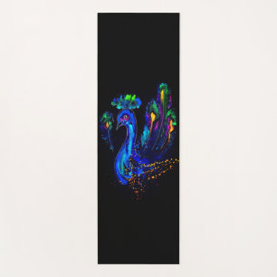 Tapete De Yoga Peacock Whimsical Pintado
