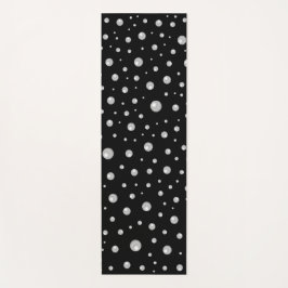 Tapete De Yoga Pearl Pattern on Black Background