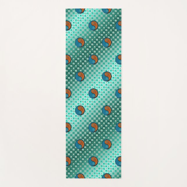 Tapete De Yoga Peixes e Cão de Madeira (Frente)