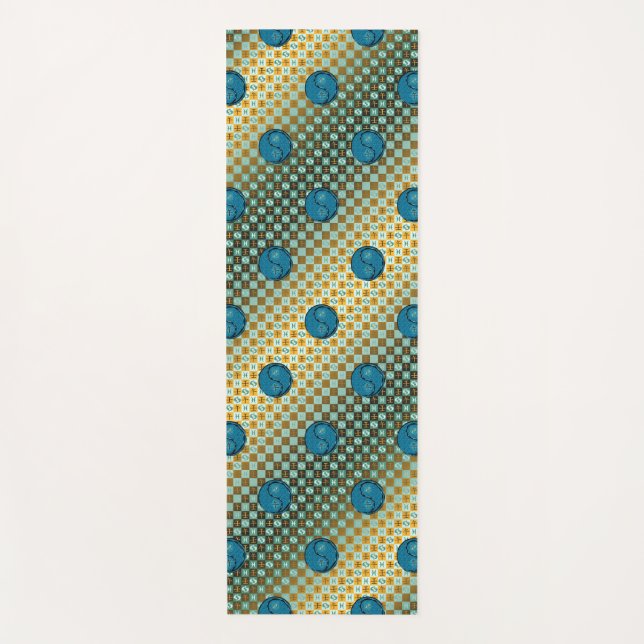 Tapete De Yoga Peixes e Cavalo de Água (Frente)