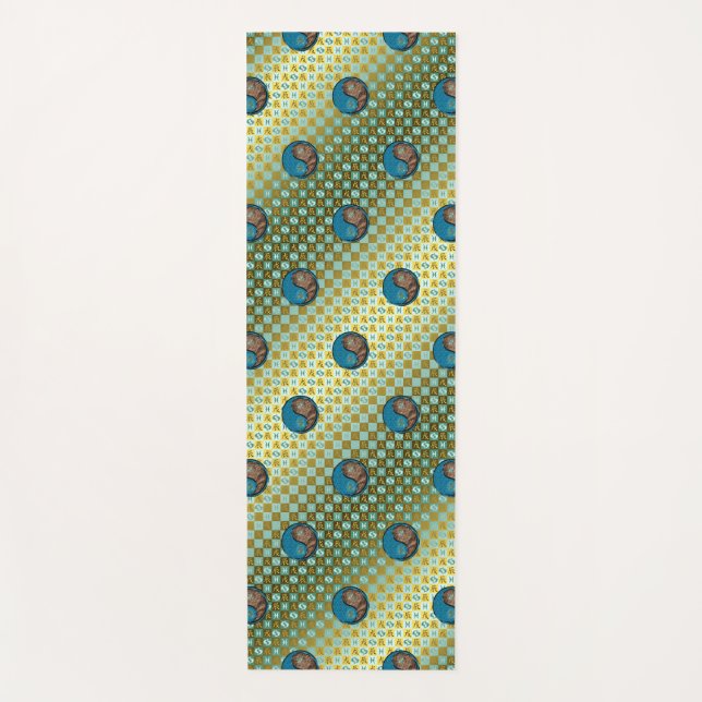 Tapete De Yoga Peixes e Dragão da Terra (Frente)