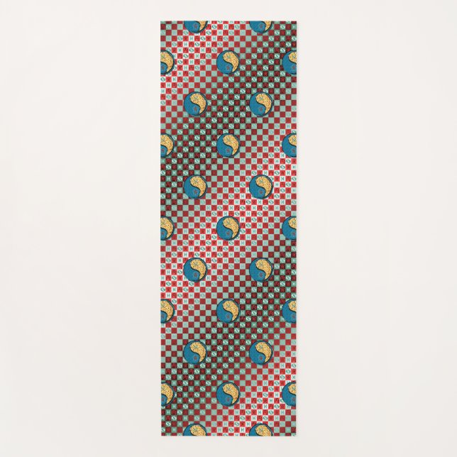 Tapete De Yoga Peixes e Tigre de Fogo (Frente)