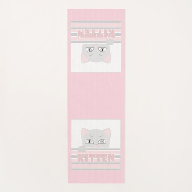 Tapete De Yoga Pequeno gatinho (Frente)