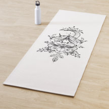 Personalisierbare Yogamatte mit Blumen- Design