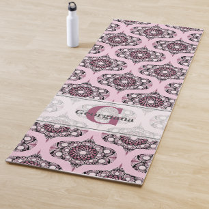 Tapete De Yoga Personalizada Cherry Blossom Mandala, Rosa Dusky d