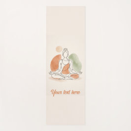 Tapete de Yoga Personalizado Arte Minimalista de M