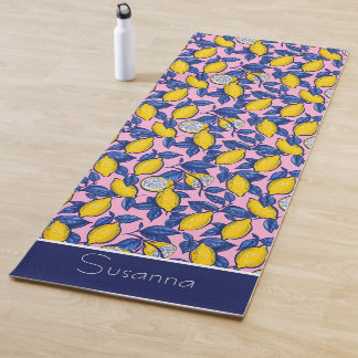 Tapete de Yoga Personalizado com Padrão de Limão